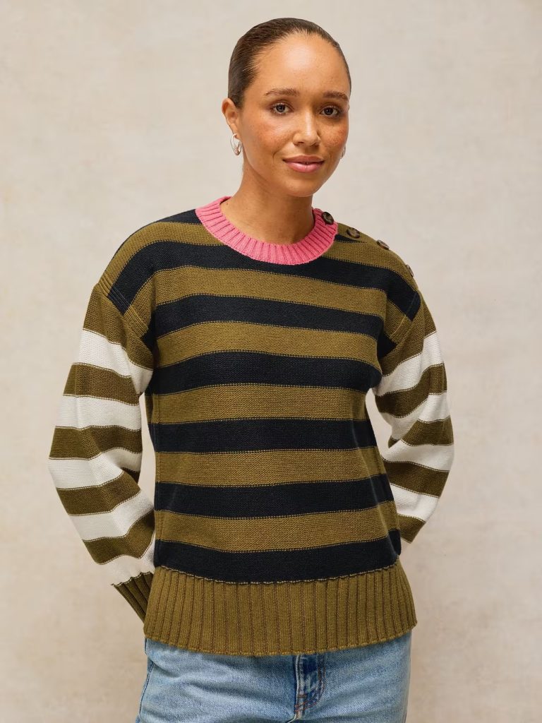 Bea Button Cotton Jumper