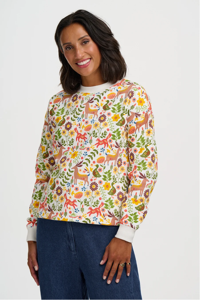 Noah Sweatshirt Cream Forest